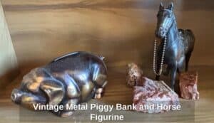 Vintage-Metal-Piggy-Bank-and-Horse-Figurine