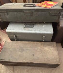 Vintage-Metal-Tool-Chests-and-Military-Ammo-Cans