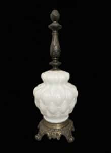 Vintage-Milk-Glass-Gone-with-the-Wind-Style-Lamp-with-Embossed-Shade-second-image