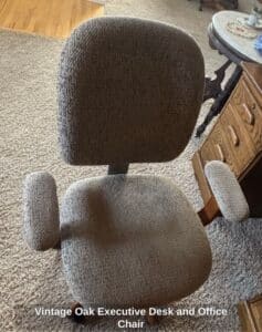 Vintage-Oak-Executive-Desk-and-Office-Chair-second-image