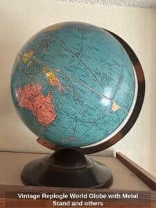 Vintage-Replogle-World-Globe-with-Metal-Stand-and-others