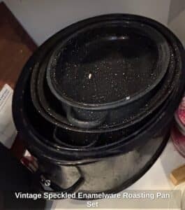Vintage-Speckled-Enamelware-Roasting-Pan-Set