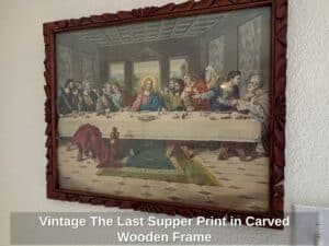Vintage-The-Last-Supper-Print-in-Carved-Wooden-Frame
