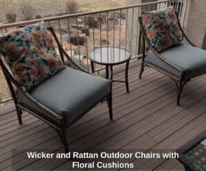 Wicker-and-Rattan-Outdoor-Chairs-with-Floral-Cushions