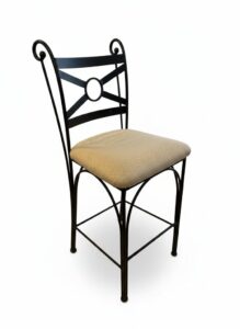 Wrought-Iron-Bar-Stools-with-Upholstered-Seats-third-image