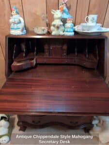 Antique-Chippendale-Style-Mahogany-Secretary-Desk-second-image