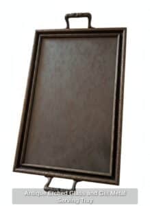 Antique-Etched-Glass-and-Gilt-Metal-Serving-Tray