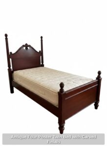Antique-Four-Poster-Twin-Bed-with-Carved-Finials-second-image-1
