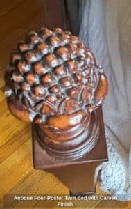 Antique-Four-Poster-Twin-Bed-with-Carved-Finials-third-image-1
