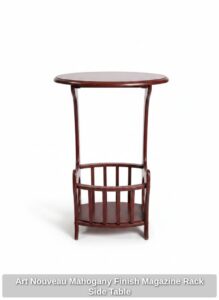 Art-Nouveau-Mahogany-Finish-Magazine-Rack-Side-Table-1
