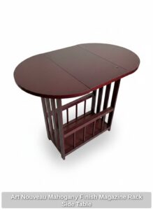 Art-Nouveau-Mahogany-Finish-Magazine-Rack-Side-Table-second-image-1