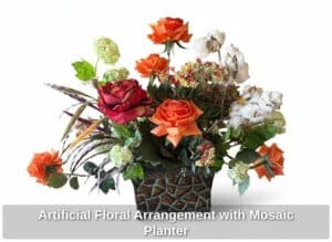 Artificial-Floral-Arrangement-with-Mosaic-Planter