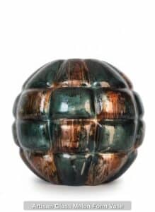 Artisan-Glass-Melon-Form-Vase