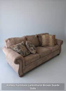 Ashley-Furniture-Larkinhurst-Brown-Suede-Sofa