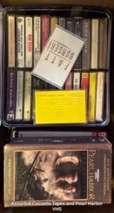 Assorted-Cassette-Tapes-and-Pearl-Harbor-VHS-1