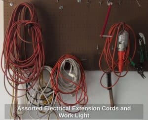 Assorted-Electrical-Extension-Cords-and-Work-Light