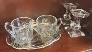 Assorted-Glassware-Collection-including-Brandy-Snifters-Martini-Glasses-Shot-Glasses-Tumblers-and-Crystal-Creamer-Sugar-Set-fifth-image