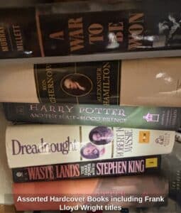 Assorted-Hardcover-Books-including-Frank-Lloyd-Wright-titles