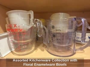 Assorted-Kitchenware-Collection-with-Floral-Enamelware-Bowls-fifth-image