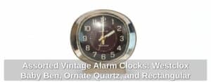 Assorted-Vintage-Alarm-Clocks-Westclox-Baby-Ben-Ornate-Quartz-and-Rectangular-Gold-Toned-1