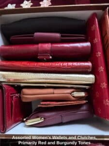 Assorted-Womens-Wallets-and-Clutches-Primarily-Red-and-Burgundy-Tones-1