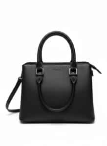 Black-Faux-Leather-Satchel-Handbag-by-Aldo