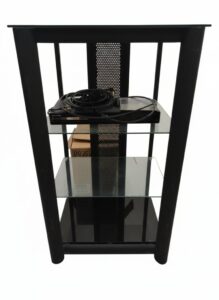 Black-Metal-and-Glass-Audio-Rack