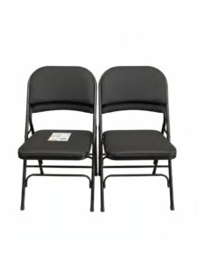 Black-Padded-Folding-Chairs-Set