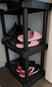 Black-Plastic-Tier-Shelving-Unit