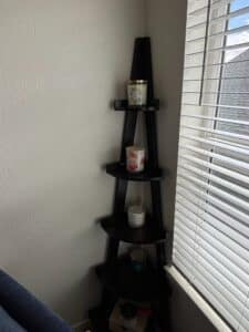 Black-Tier-Corner-Ladder-Shelf-Unit