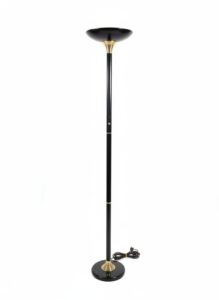 Black-and-Brass-Torchiere-Floor-Lamp