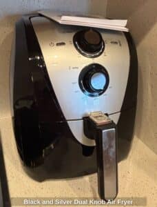 Black-and-Silver-Dual-Knob-Air-Fryer