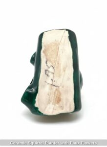 Ceramic-Squirrel-Planter-with-Faux-Flowers-third-image