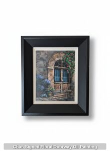 Chan-Signed-Floral-Doorway-Oil-Painting