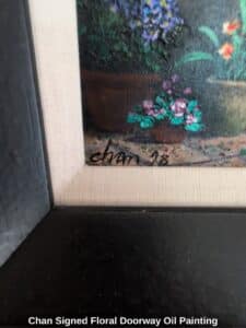 Chan-Signed-Floral-Doorway-Oil-Painting-second-image