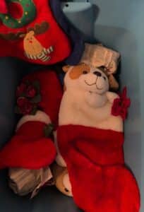 Christmas-Stockings-with-Plush-Dog-and-Reindeer-Decorations