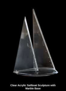 Clear-Acrylic-Sailboat-Sculpture-with-Marble-Base