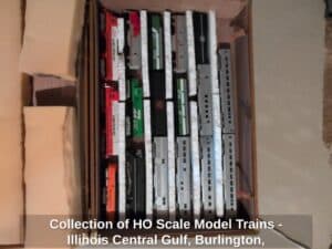 Collection-of-HO-Scale-Model-Trains-Illinois-Central-Gulf-Burlington-Milwaukee-Road
