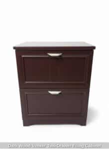 Dark-Wood-Veneer-Two-Drawer-Filing-Cabinet