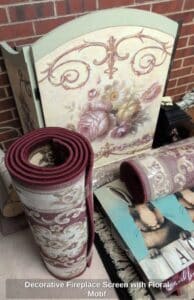 Decorative-Fireplace-Screen-with-Floral-Motif
