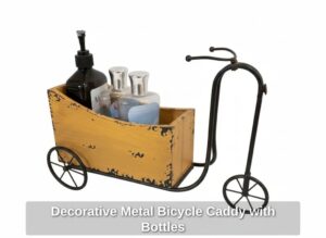 Decorative-Metal-Bicycle-Caddy-with-Bottles