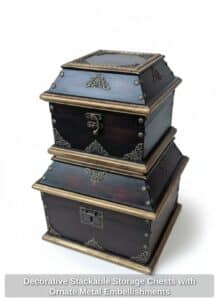 Decorative-Stackable-Storage-Chests-with-Ornate-Metal-Embellishments