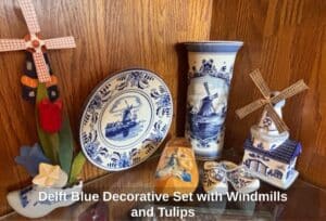 Delft-Blue-Decorative-Set-with-Windmills-and-Tulips