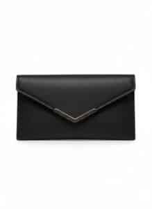 DexMey-Black-Saffiano-Leather-Envelope-Clutch-with-Chain-Strap