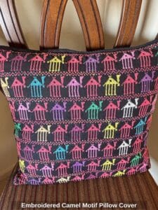 Embroidered-Camel-Motif-Pillow-Cover