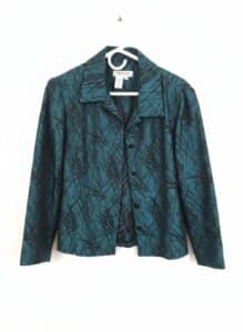 Embroidered-Parrot-Floral-Dress-with-Teal-Jacket-and-White-Tank-Top-Lot-fourth-image