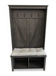 Farmhouse-Hall-Tree-Bench-with-Storage-and-Barn-Door-Accents