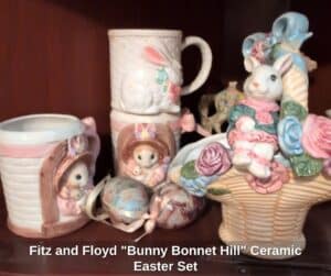 Fitz-and-Floyd-Bunny-Bonnet-Hill-Ceramic-Easter-Set