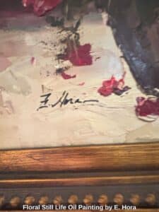 Floral-Still-Life-Oil-Painting-by-E.-Hora-second-image