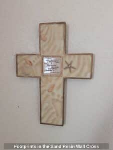 Footprints-in-the-Sand-Resin-Wall-Cross